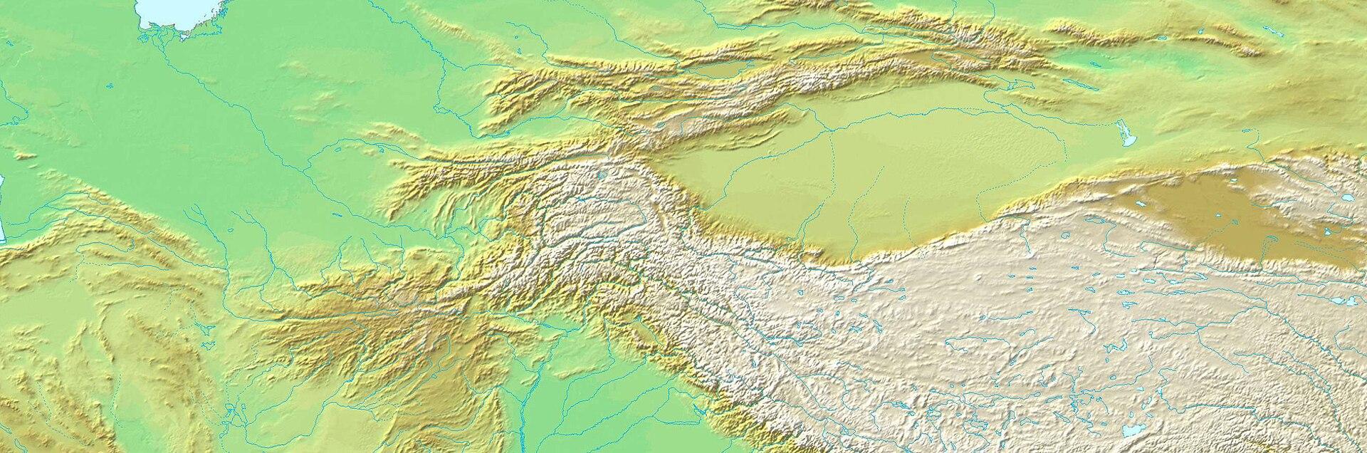 Map of Central Asia with cities and route lines, 1900×1120